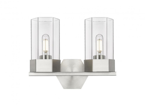 Claverack - 2 Light - 13 inch - Satin Nickel - Bath Vanity Light (3442|427-2W-SN-G427-9CL)