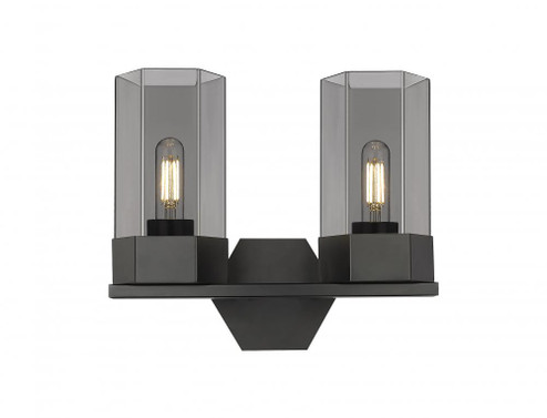 Claverack - 2 Light - 13 inch - Matte Black - Bath Vanity Light (3442|427-2W-BK-G427-9SM)