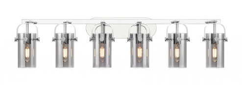 Pilaster II Cylinder - 6 Light - 44 inch - Polished Chrome - Bath Vanity Light (3442|423-6W-PC-G423-7SM)