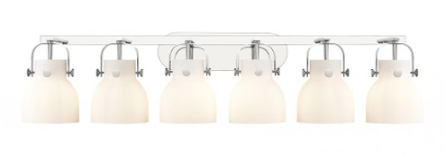 Pilaster II Bell - 6 Light - 46 inch - Polished Chrome - Bath Vanity Light (3442|423-6W-PC-G412-6WH)