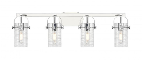 Pilaster II Cylinder - 4 Light - 35 inch - Polished Chrome - Bath Vanity Light (3442|423-4W-PC-G423-7DE)