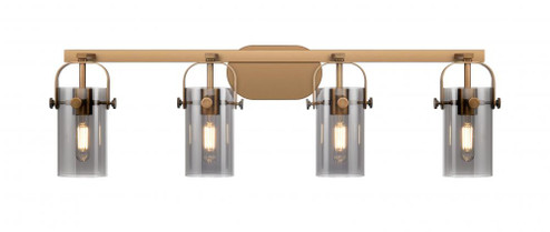 Pilaster II Cylinder - 4 Light - 35 inch - Brushed Brass - Bath Vanity Light (3442|423-4W-BB-G423-7SM)