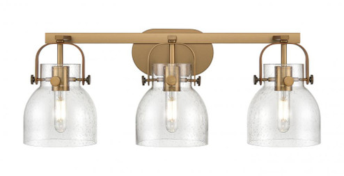 Pilaster II Bell - 3 Light - 27 inch - Brushed Brass - Bath Vanity Light (3442|423-3W-BB-G412-6SDY)