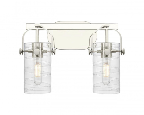 Pilaster II Cylinder - 2 Light - 15 inch - Polished Nickel - Bath Vanity Light (3442|423-2W-PN-G423-7DE)