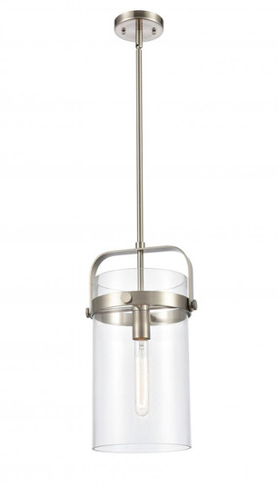 Pilaster - 1 Light - 8 inch Glass - Satin Nickel - Pendant (3442|413-1SM-SN-G413-1S-8CL)
