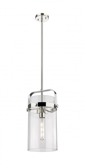 Pilaster - 1 Light - 8 inch Glass - Polished Nickel - Pendant (3442|413-1SM-PN-G413-1S-8CL)