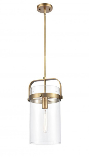 Pilaster - 1 Light - 8 inch Glass - Brushed Brass - Pendant (3442|413-1SM-BB-G413-1S-8CL)