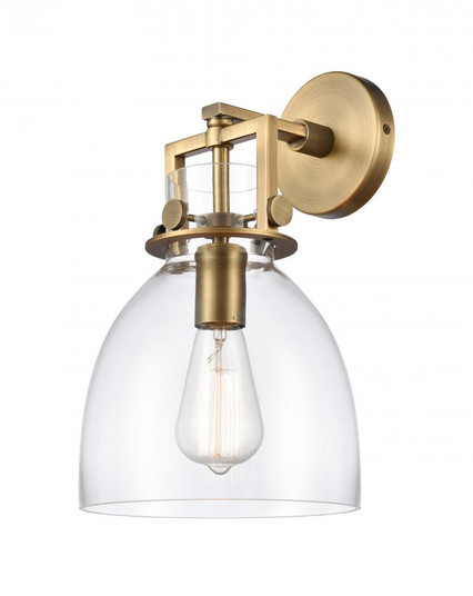 Newton Bell - 1 Light - 8 inch - Brushed Brass - Sconce (3442|411-1W-BB-G412-8CL)
