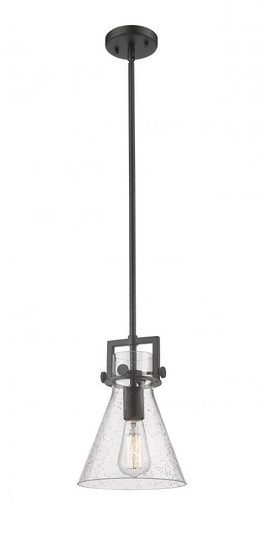 Newton Cone - 1 Light - 8 inch - Matte Black - Multi Pendant (3442|411-1SS-BK-G411-8SDY)