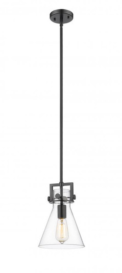 Newton Cone - 1 Light - 8 inch - Matte Black - Mini Pendant (3442|411-1SS-BK-G411-8CL)