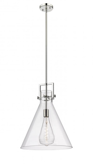 Newton Cone - 1 Light - 16 inch - Polished Nickel - Cord hung - Pendant (3442|411-1SL-PN-G411-16CL)