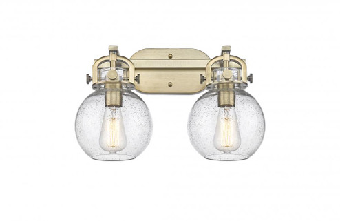 Newton Sphere - 2 Light - 17 inch - Brushed Brass - Bath Vanity Light (3442|410-2W-BB-G410-7SDY)