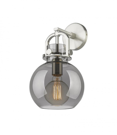 Newton Sphere - 1 Light - 8 inch - Brushed Satin Nickel - Sconce (3442|410-1W-SN-G410-8SM)