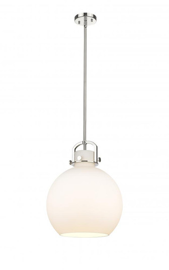 Newton Sphere - 1 Light - 14 inch - Polished Nickel - Multi Pendant (3442|410-1SL-PN-G410-14WH)