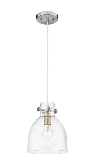 Newton Bell - 1 Light - 8 inch - Brushed Satin Nickel - Cord hung - Pendant (3442|410-1PS-SN-G412-8CL)