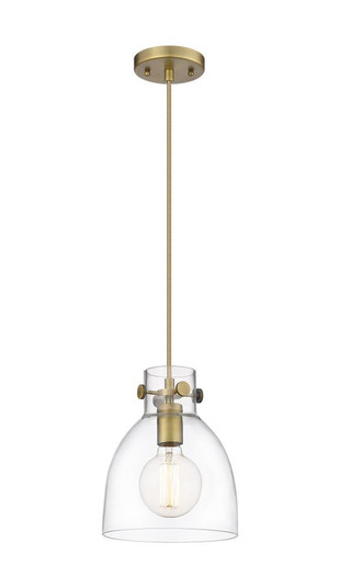 Newton Bell - 1 Light - 8 inch - Brushed Brass - Cord hung - Pendant (3442|410-1PS-BB-G412-8CL)