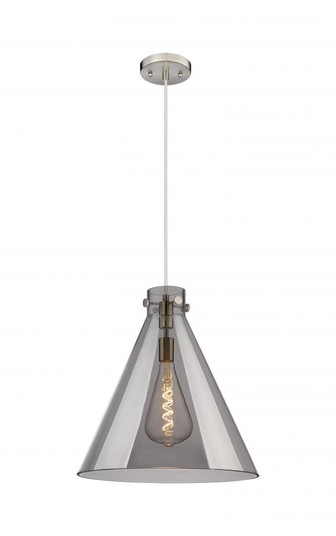 Newton Cone - 1 Light - 18 inch - Satin Nickel - Cord hung - Pendant (3442|410-1PL-SN-G411-18SM)