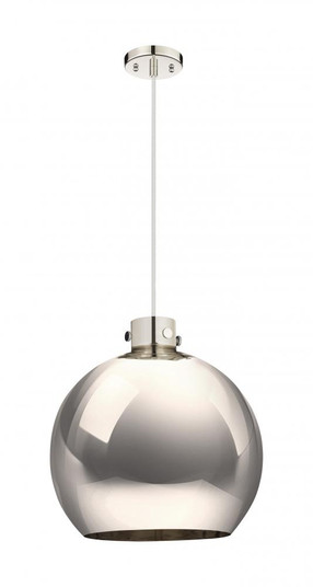 Newton Sphere - 1 Light - 18 inch - Polished Nickel - Cord hung - Pendant (3442|410-1PL-PN-M410-18PN)