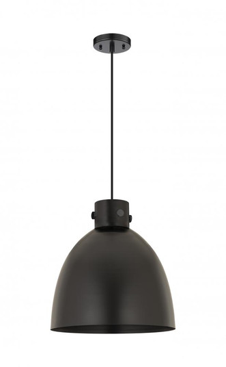 Newton Sphere - 1 Light - 14 inch - Matte Black - Cord hung - Pendant (3442|410-1PL-BK-M412-14BK)