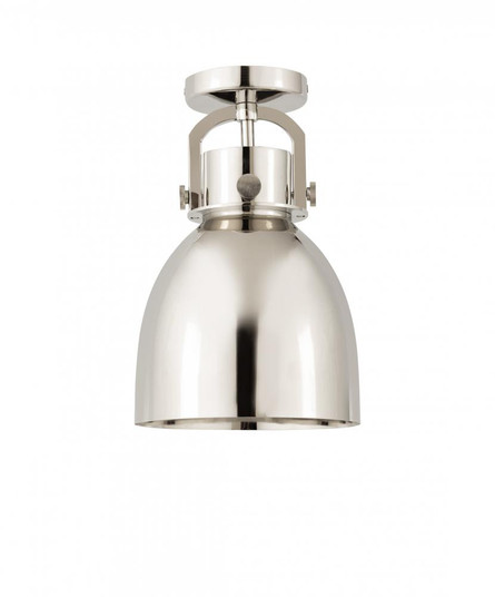 Newton Sphere - 1 Light - 8 inch - Polished Nickel - Flush Mount (3442|410-1F-PN-M412-8PN)