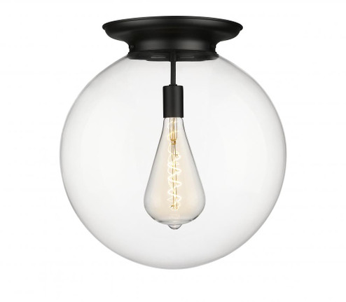 Beacon - 1 Light - 18 inch - Matte Black - Flush Mount (3442|221-1F-BK-G202-18)