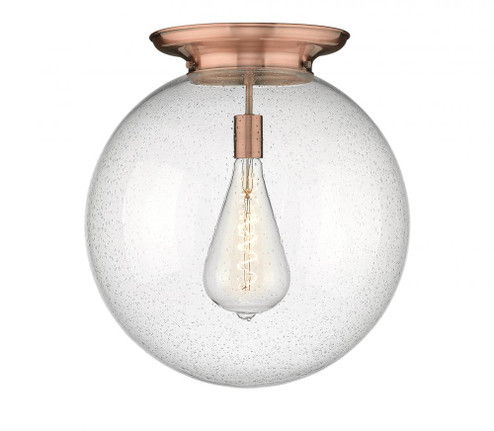 Beacon - 1 Light - 18 inch - Antique Copper - Flush Mount (3442|221-1F-AC-G204-18)