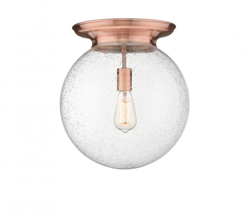 Beacon - 1 Light - 14 inch - Antique Copper - Flush Mount (3442|221-1F-AC-G204-14)