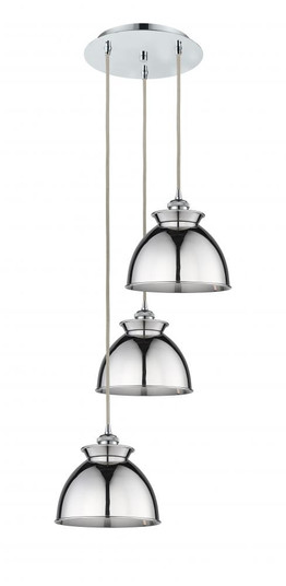 Adirondack - 3 Light - 15 inch - Polished Chrome - Cord hung - Multi Pendant (3442|113B-3P-PC-M14-PC)