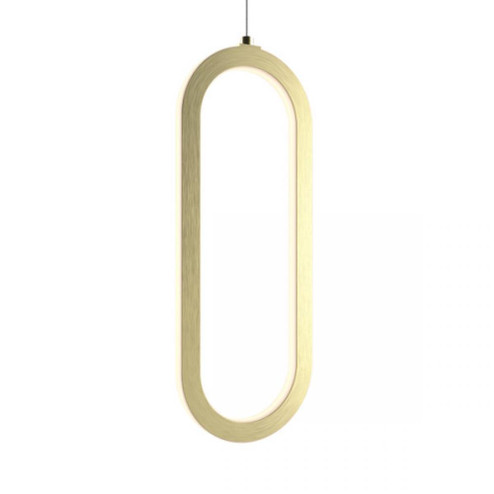 Single Vertical Oblong Pendant 16'' (776|FPD-CC-GD)