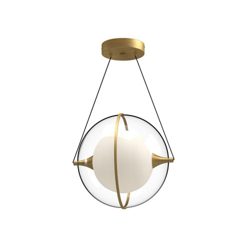 Aries 12-in Brushed Gold LED Pendant (461|PD76712-BG)