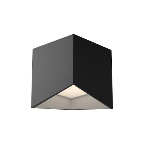 Cubix 5-in Black/White LED Flush Mount (461|FM31205-BK/WH)