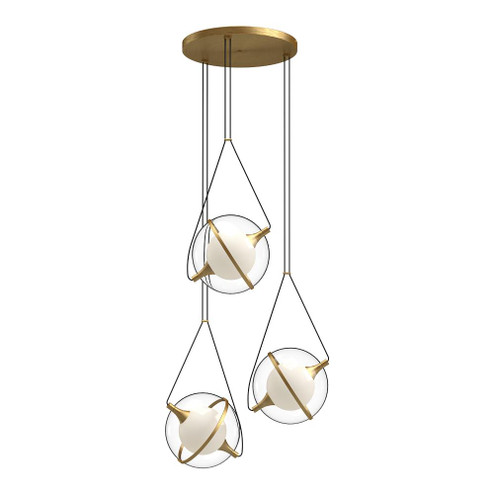 Aries 28-in Brushed Gold LED Chandeliers (461|CH76728-BG)