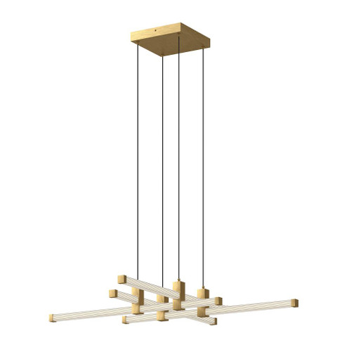Blade 34-in Brushed Gold LED Chandeliers (461|CH23534-BG)