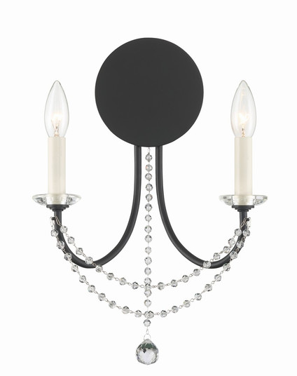 Delilah 2 Light Matte Black Sconce (205|DEL-90802-MK)