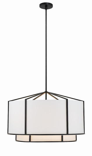 Carlyn 6 Light Black Chandelier (205|CAR-9209-BK)