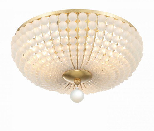 Bella 3 Light Antique Gold Semi Flush Mount (205|BLA-10660-GA)