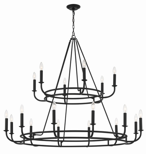 Bailey 18 Light Matte Black Chandelier (205|BAI-A2109-MK)