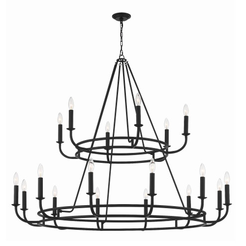 Bailey 18 Light Matte Black Chandelier (205|BAI-A2109-MK)