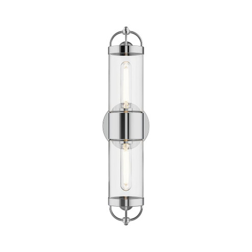 Lancaster 5-in Chrome 2 Lights Wall/Vanity (7713|WV461102CH)