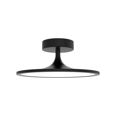Issa 12-in Matte Black LED Semi Flush Mount (7713|SF418012MB)