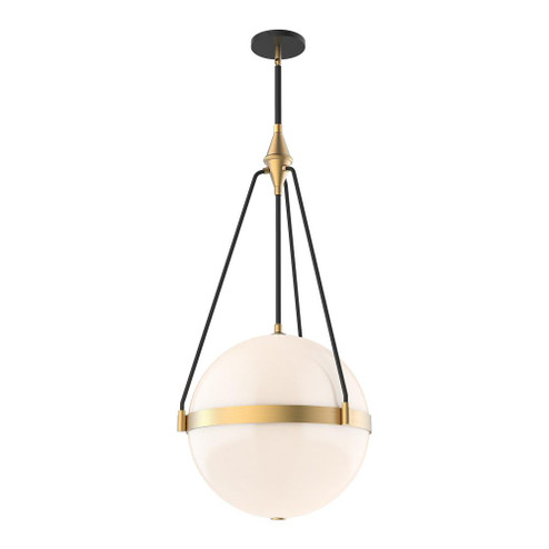 Harmony 18-in Brushed Gold/Glossy Opal Glass 4 Lights Pendant (7713|PD406418BGGO)