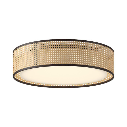 Lyla 20-in Rattan LED Flush Mount (7713|FM479020RB)