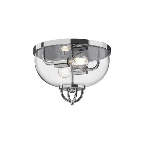 Lancaster 13-in Chrome 2 Lights Flush Mount (7713|FM461102CH)
