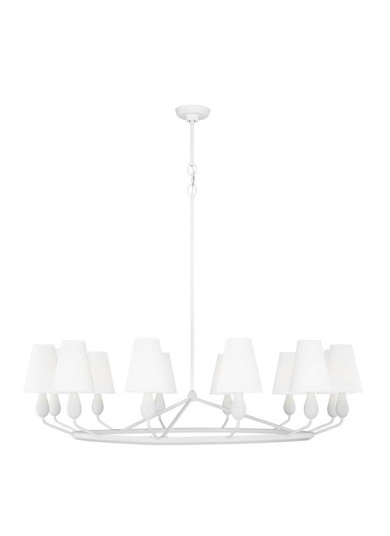 Ziba Transitional 12-Light Indoor Dimmable Extra Large Chandelier (7725|TC11712MWT)