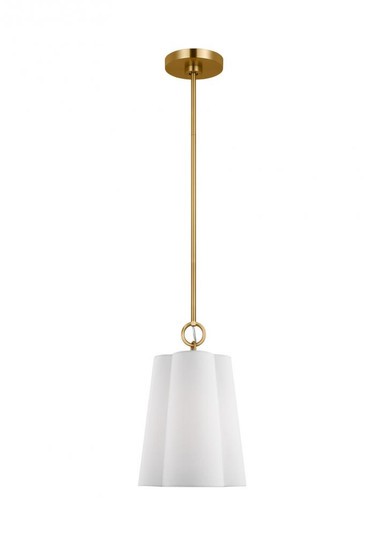 Bronte Transitional 1-Light Indoor Dimmable Small Hanging Shade Ceiling Hanging Chandelier Light (7725|KSP1071BBS)