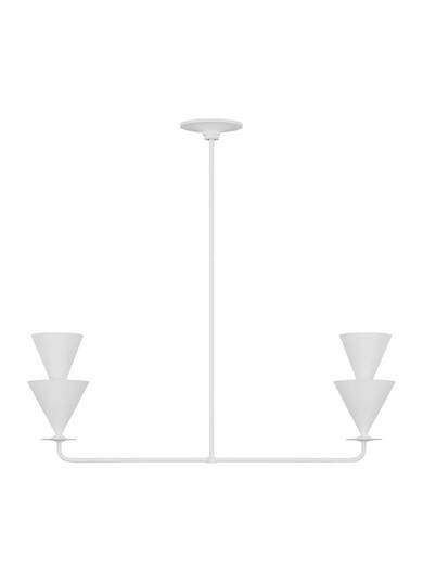 Cornet Casual 2-Light Indoor Dimmable Medium Linear Chandelier (7725|LXC1092CPST)