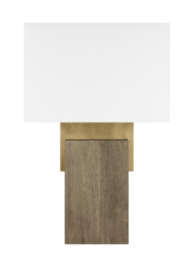 The Slab Large 1-Light Damp Rated Dimmable Table Lamp in Natural Brass (7355|700PRTSLB26NB-LED930)