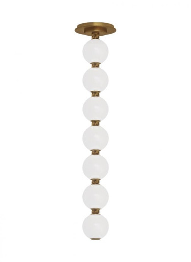 The Perle 24 Damp Rated Integrated Dimmable LED Ceiling Pendant in Natural Brass (7355|SLPD22630NBR-277)