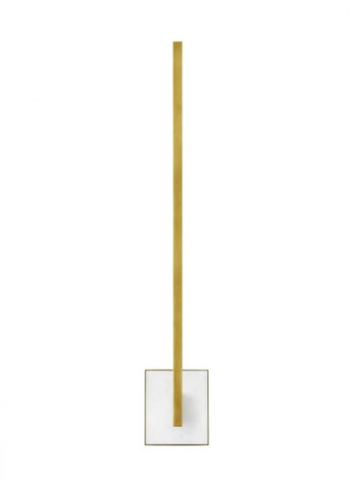 The Klee 30-inch Damp Rated 1-Light Integrated Dimmable LED Wall Sconce in Natural Brass (7355|700WSKLE30NBNB-LED930)