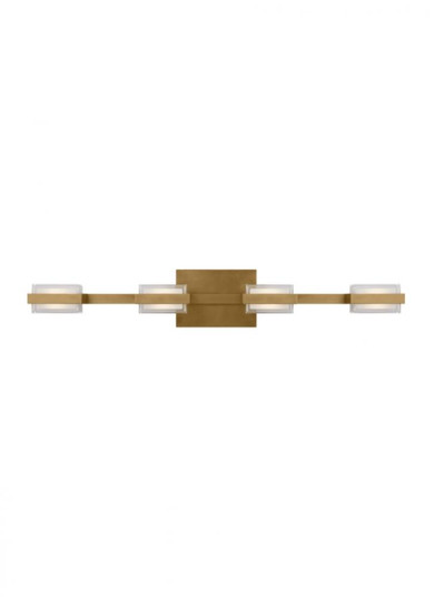 The Kamden 31.5-inch Damp Rated 4-Light Integrated Dimmable LED Bath Vanity in Natural Brass (7355|700BCKMD4NB-LED930-277)